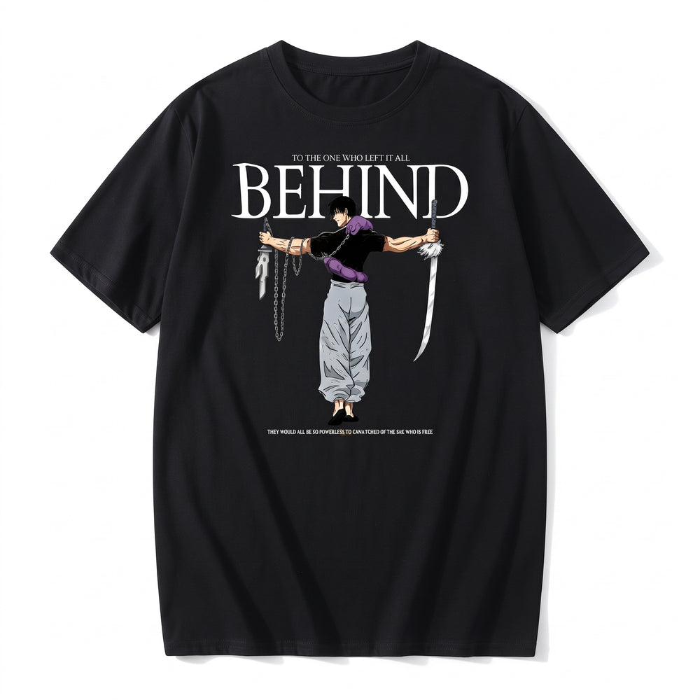 Men's Premium Cotton Anime Back Print T-Shirt – Oversized Casual