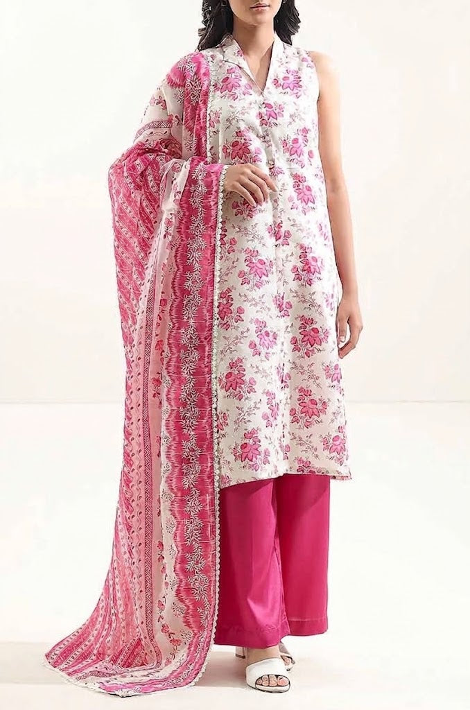 Saya Premium 3-Piece Printed Khaddar Suit – Unstitched winter Collection