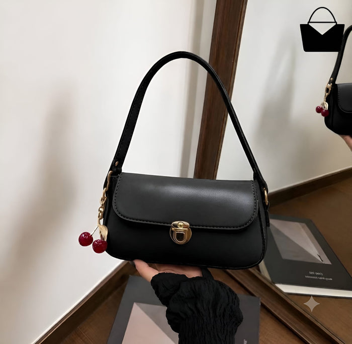 Elegant Ladies Handbag with Cherry Ch...