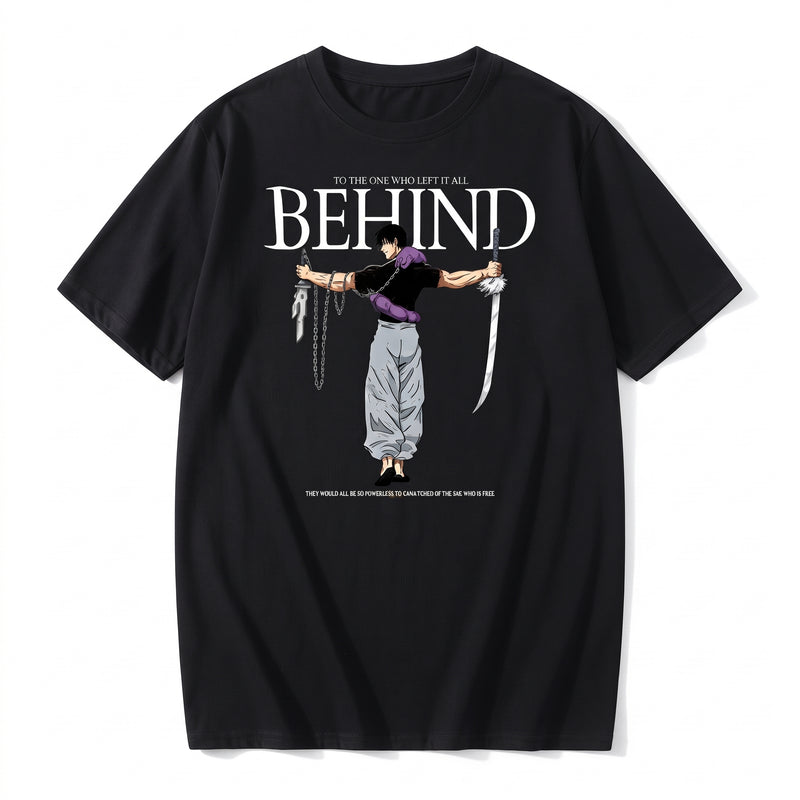 Men's Premium Cotton Anime Back Print T-Shirt – Oversized Casual